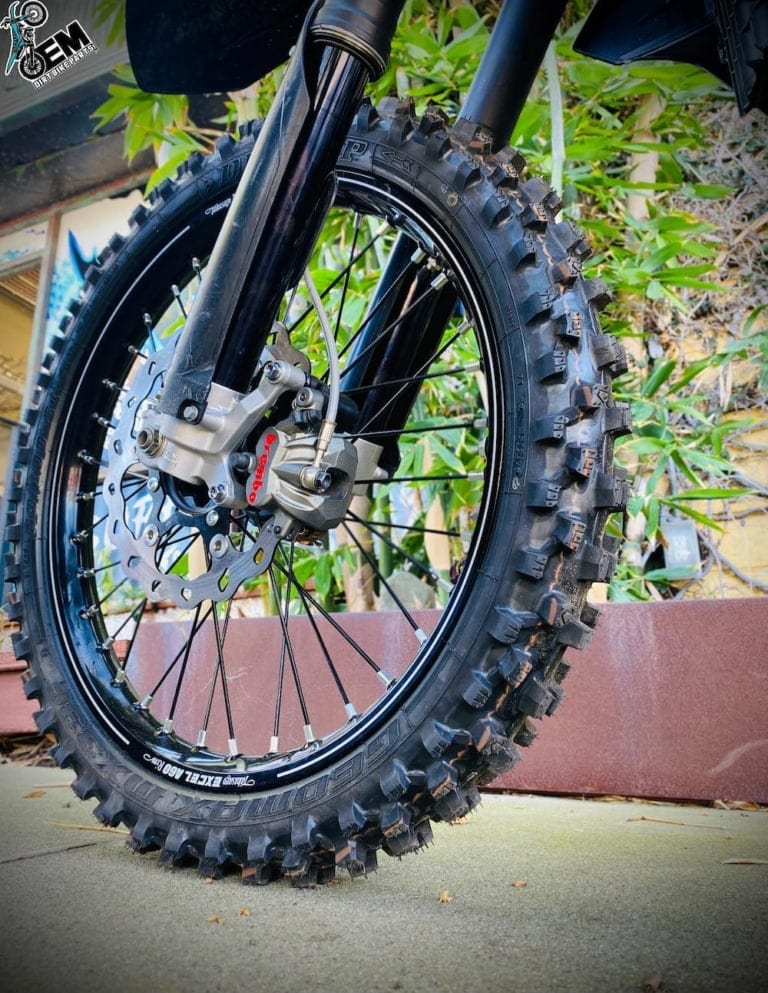 Dirt Bike Complete Wheel Set Custom Excel A60 Rims & Billet OEM Hubs