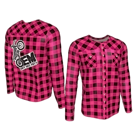 Girl Rider Flannel Jersey - Honda Gear (Pink)