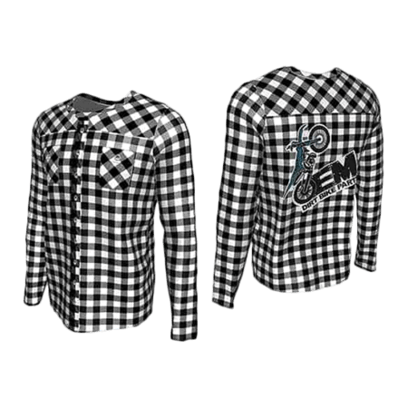 Husqvarna Rider Flannel Jersey - Husaberg Gear (Black & White)