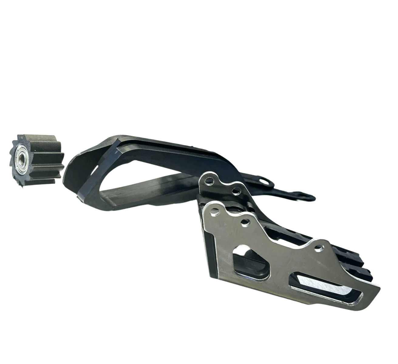 Chain Guide & Slider Kit: Kawasaki 2016 KLX140 Block, Roller & Guard For Swingarm