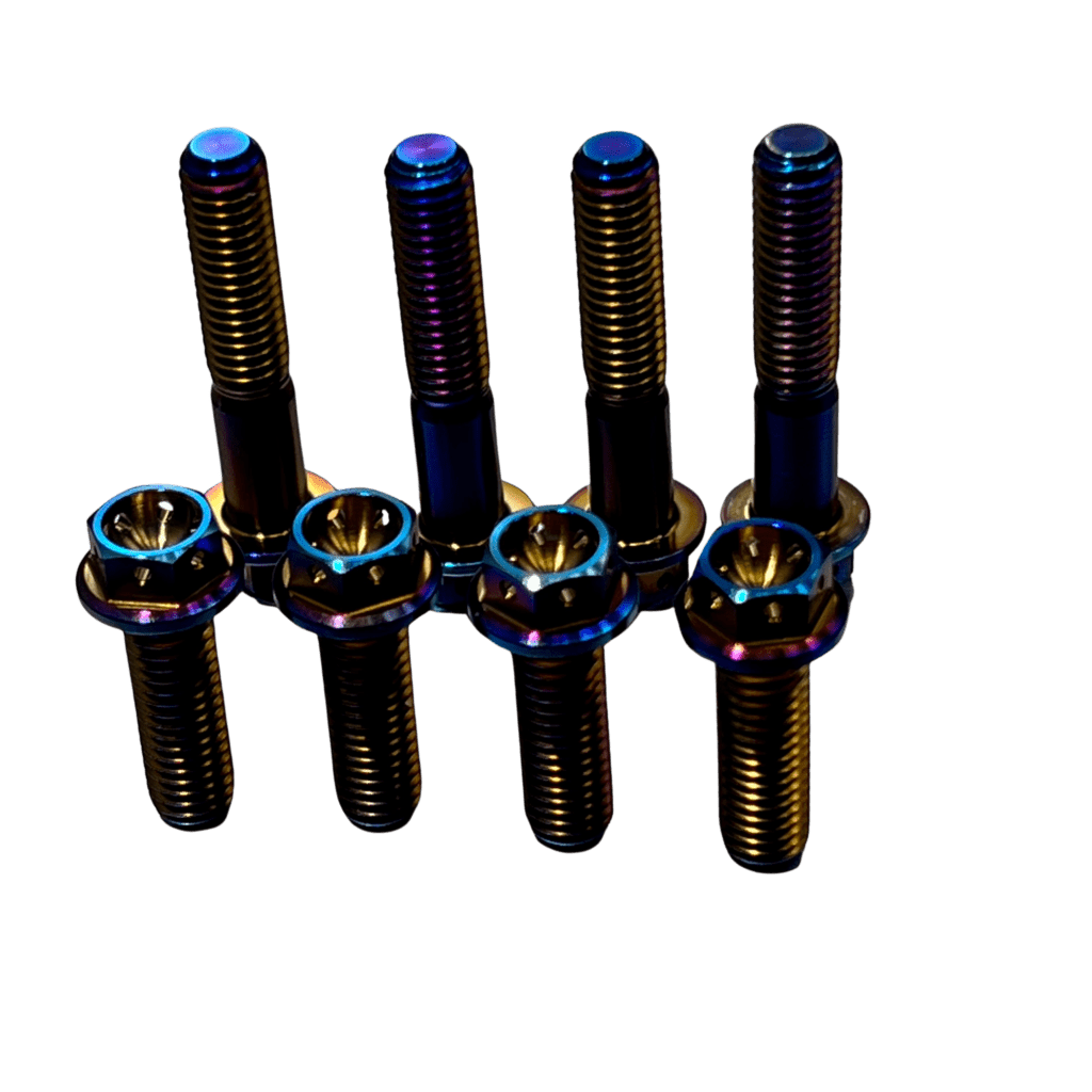 Dirt Bike Triple Clamp Bolt Kit - Burnt Blue Titanium ...