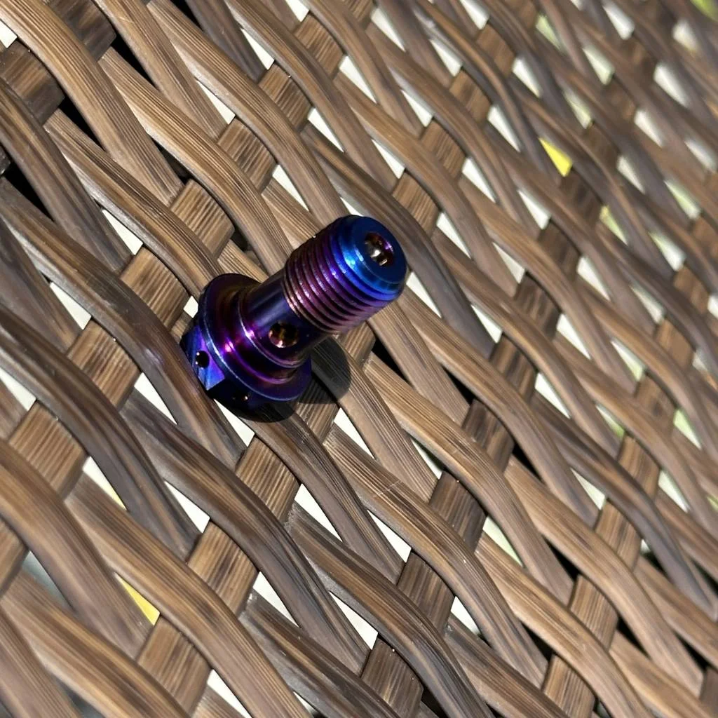 M10x1.0mm Titanium Banjo Brake Bolt gallery image 1