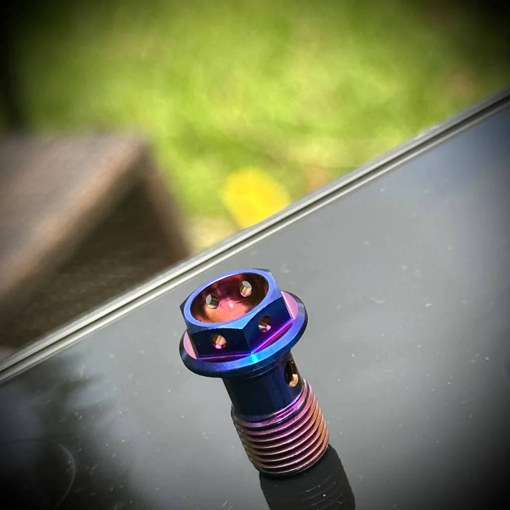 M10x1.0mm Titanium Banjo Brake Bolt gallery image 2