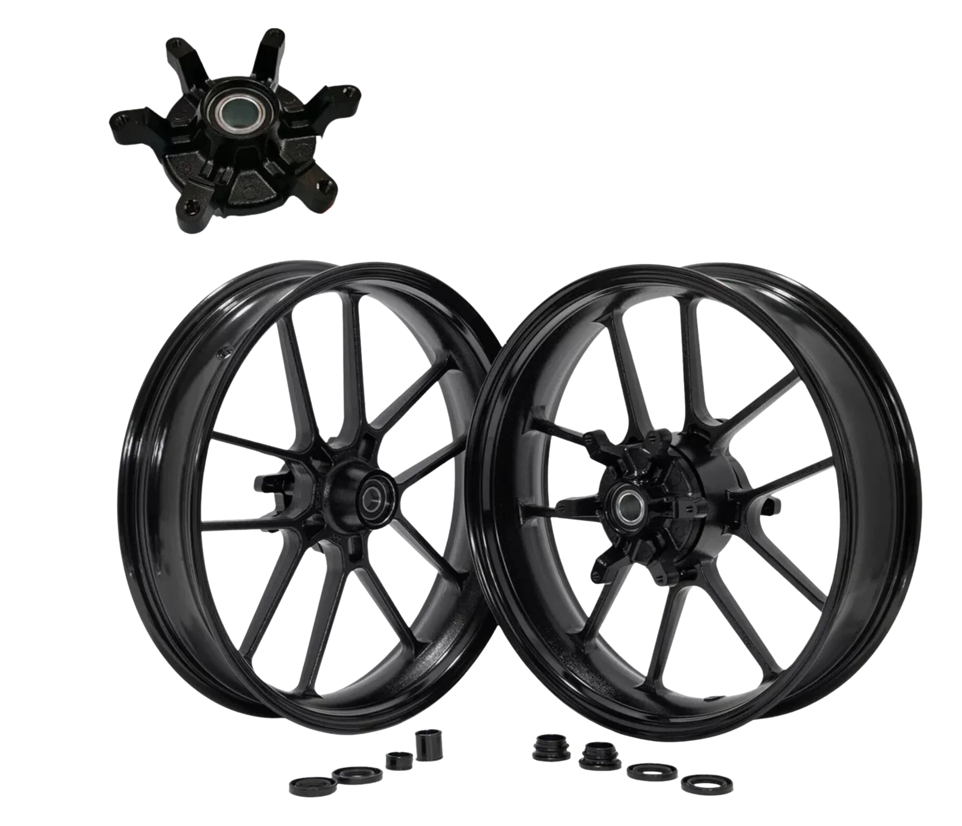 Kawasaki KX250X Billet 17 inch supermoto wheels