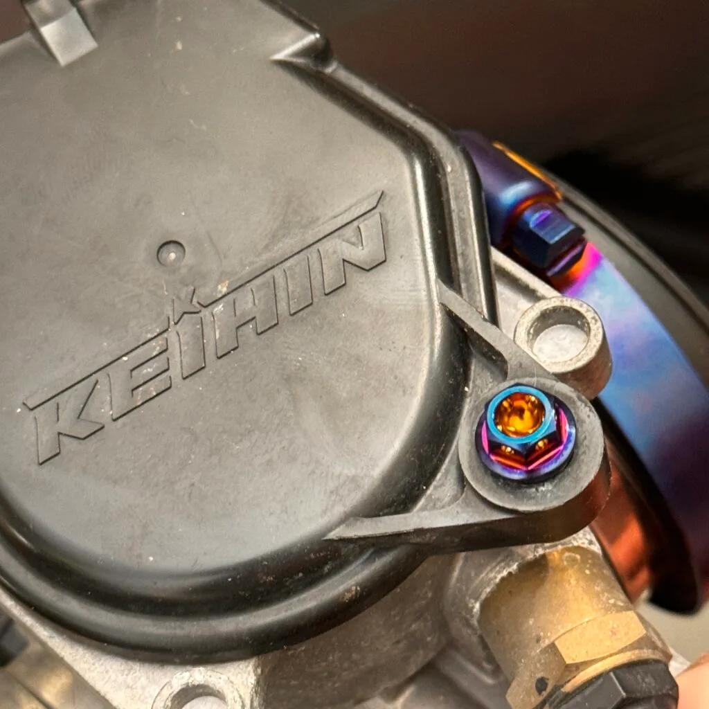 Dirt Bike Titanium Throttle Body Bolts kit gallery image 3
